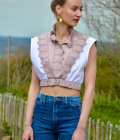 femme top upcyclée