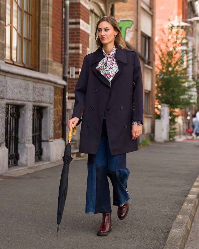 Manteau trench upcyclé